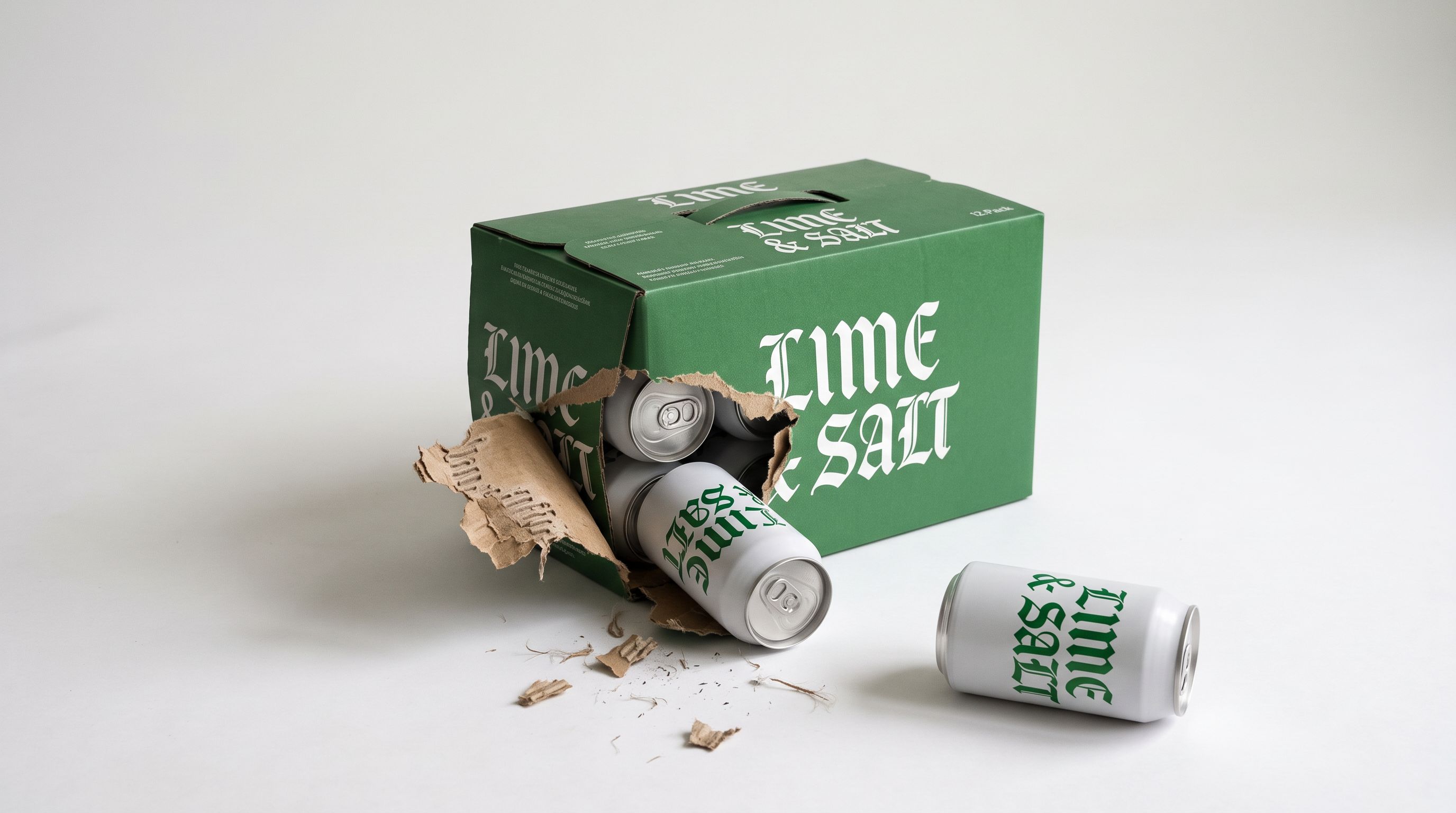 Open Lime & Salt 12-pack case with cans